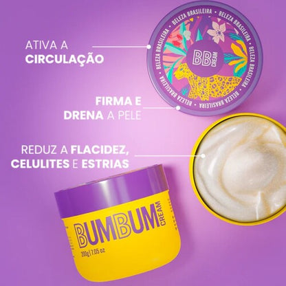 Kit Soin Raffermissant Beleza Brasileira : Gommage Exfoliant et Crème Bumbum