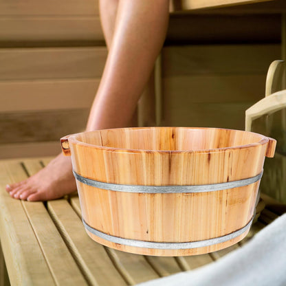 Bassin de Pieds en Bois – Baignoire Multifonction pour Soins et Détente
