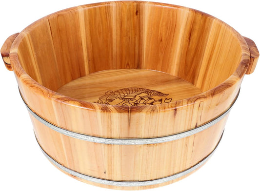 Bassin de Pieds en Bois – Baignoire Multifonction pour Soins et Détente