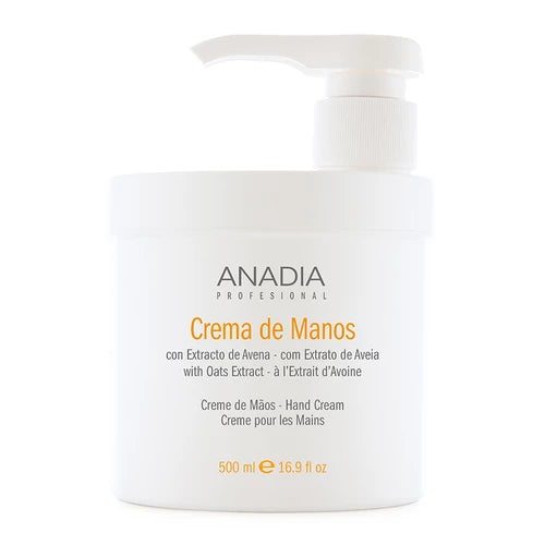 Crème Nourrissante pour les Mains Anadia à l'Extrait d'Avoine - 500ml