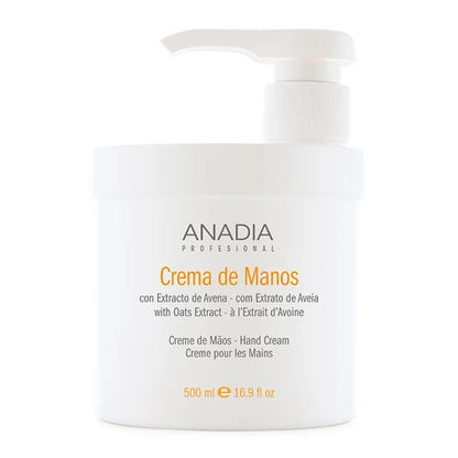 Crème Nourrissante pour les Mains Anadia à l'Extrait d'Avoine - 500ml