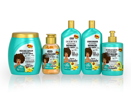 Kit Gota Dourada Cheveux Bouclés – Définition & Hydratation Complète