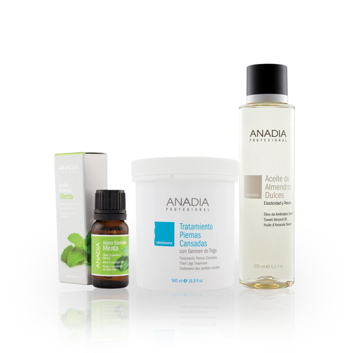 Coffret Jambes Légères Anadia : Traitement Cryothérapie, Menthe et Amande