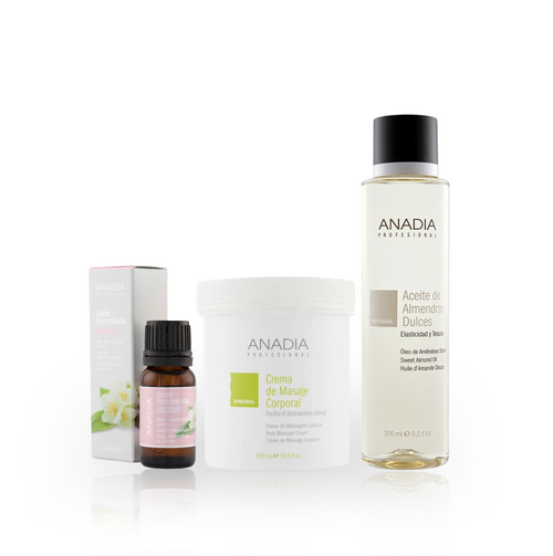 Coffret Massage Relaxant Anadia – Crème, Amande Douce &amp; Jasmin
